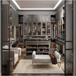 Men’s Hanging Zone Walk-in Stainless Steel Wardrobe For Master Dressing Room