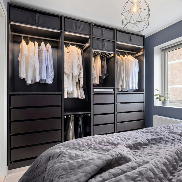 Space-saving Combination Stainless Steel Wardrobe For Small Apartment Bedroom