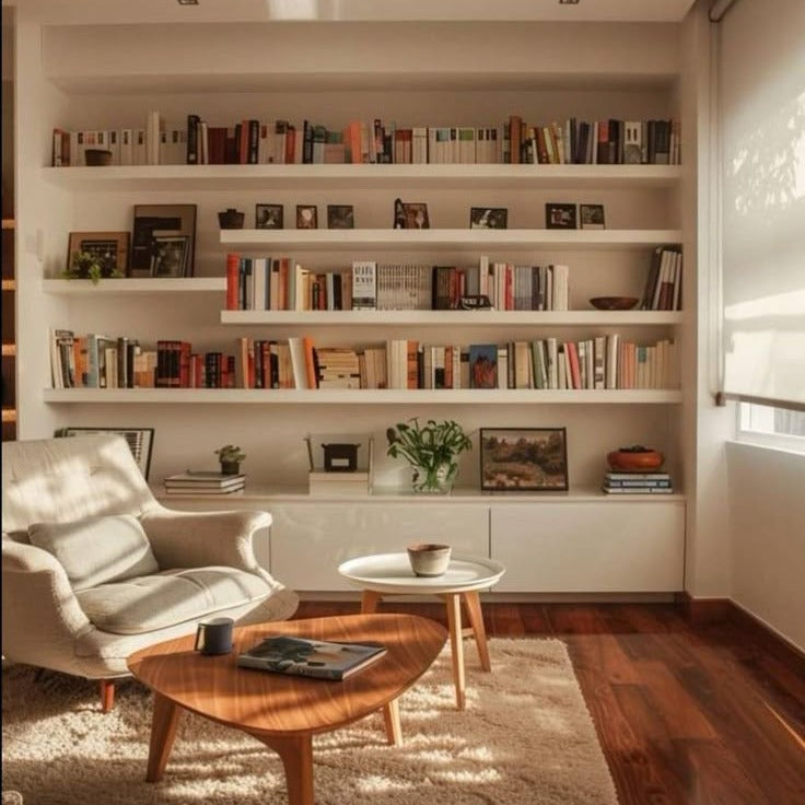 For Master Bedroom Wall Built-in SS304 Stainless Steel Bookshelf With Night Light