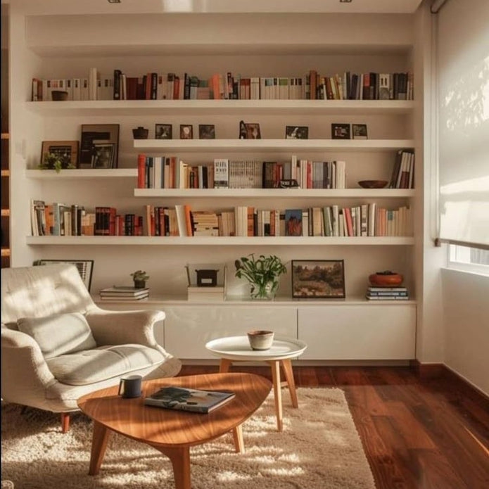 For Master Bedroom Wall Built-in SS304 Stainless Steel Bookshelf With Night Light