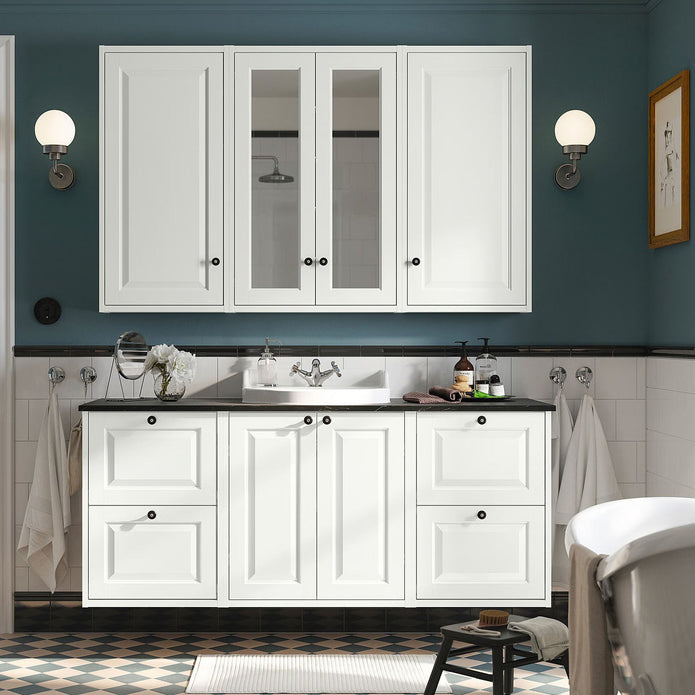 Wall Hung 304 Stainless Steel Bathroom Vanity New Product Recycle With Smart Mirror For Small Bathrooms
