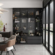 LED Strip Light Inside SS304 Stainless Steel Freestanding Wine Rack For Living Room
