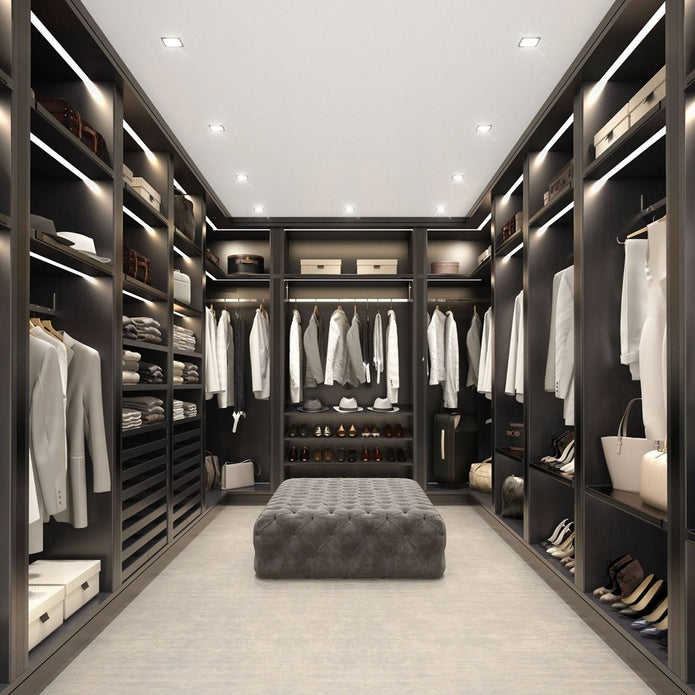 Moisture Proof Back Panel Walk-in Stainless Steel Wardrobe For Home