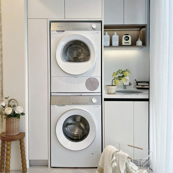 Stainless Steel Balcony Cabinet With Hanging Rod For Small Balcony