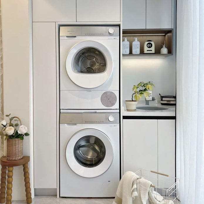 Stainless Steel Balcony Cabinet With Hanging Rod For Small Balcony