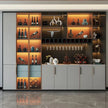 Child Safety Lock Stainless Steel Built-in Wine Storage Cabinet For Guest Room