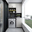 Easy To Clean SS304 Stainless Steel Balcony Cabinet With Storage Drawers