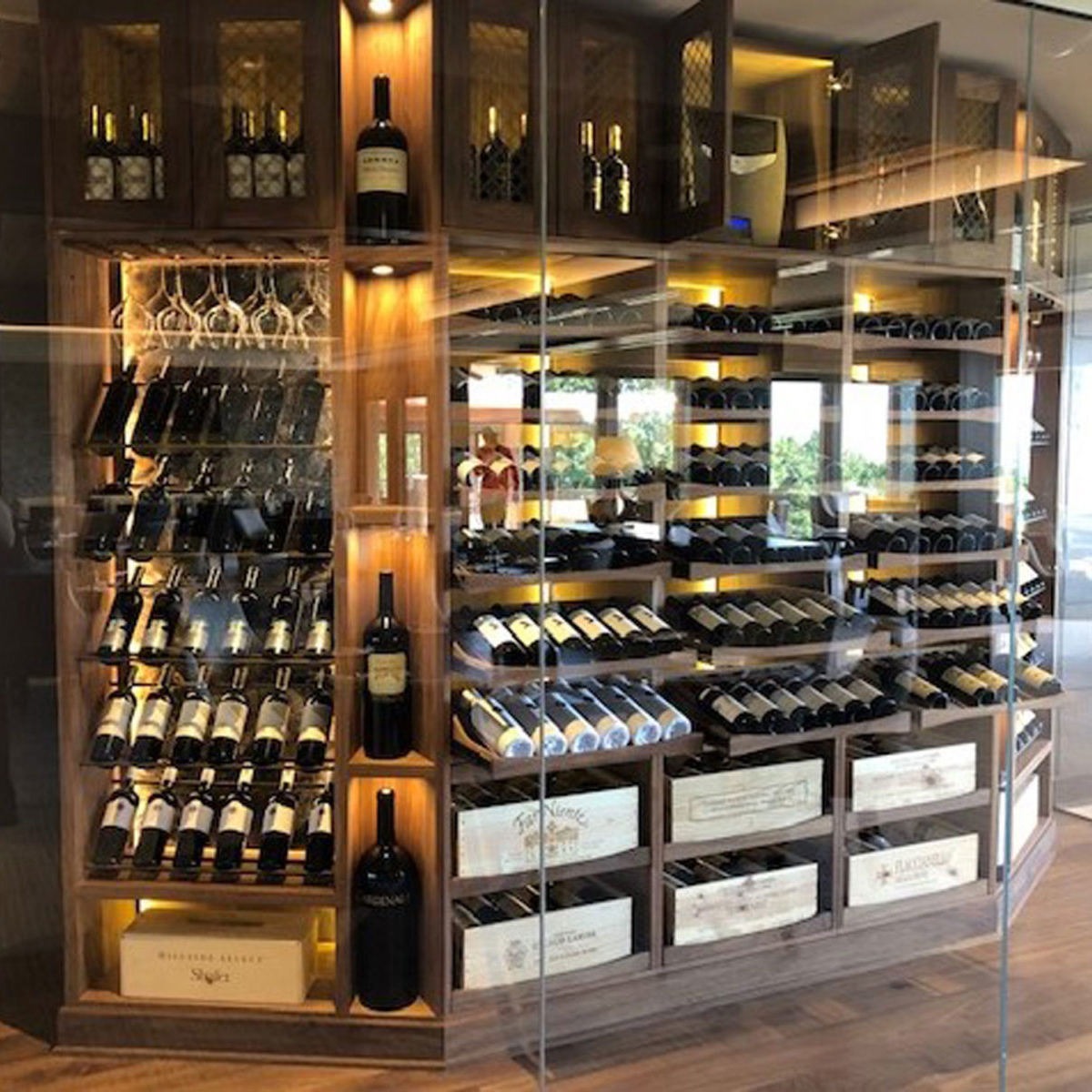 For Dining Room Stainless Steel Wine Cellar Wine Storage Cabinet With Dual-zone Temperature And Touch Screen