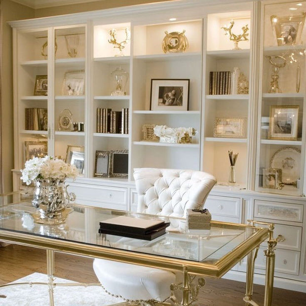 Built-in Stainless Steel Bookshelf With Slim Profile For Small Living Room