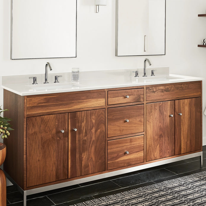 For Contemporary Bathroom Floor Mounted Stainless Steel Bathroom Dressing Table Antibacterial With Sink