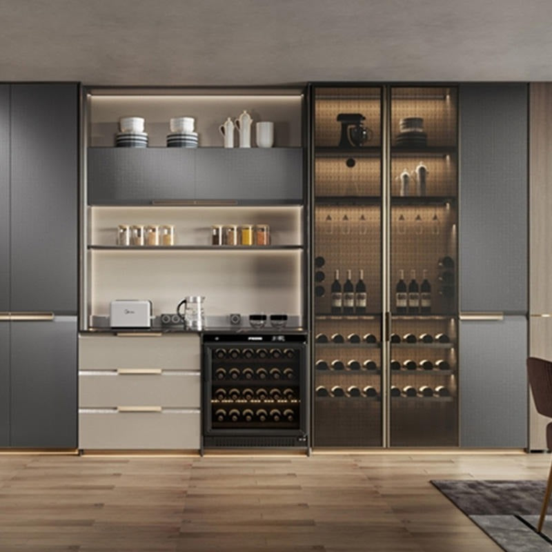 For Villa Stainless Steel Built-in Wine Cabinet With Temperature Calibration Function