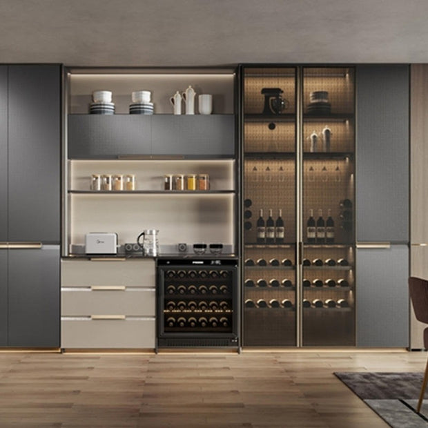 For Villa Stainless Steel Built-in Wine Cabinet With Temperature Calibration Function