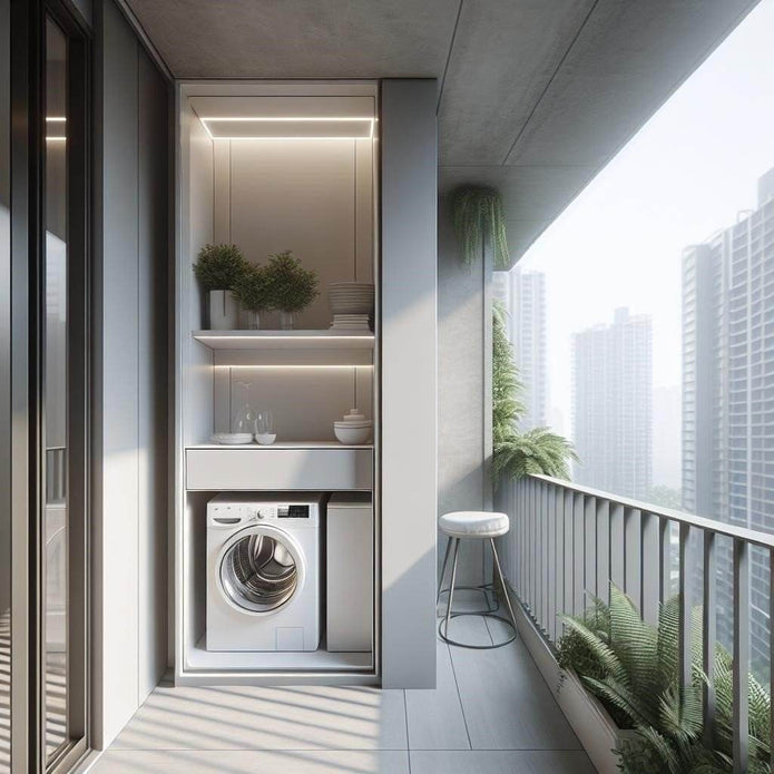 Anti Rust Stainless Steel Balcony Cabinet With Double Doors