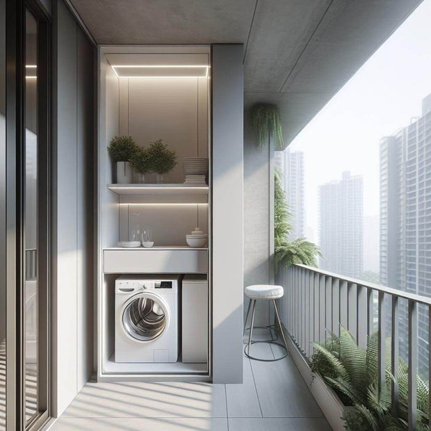 Anti Rust Stainless Steel Balcony Cabinet With Double Doors