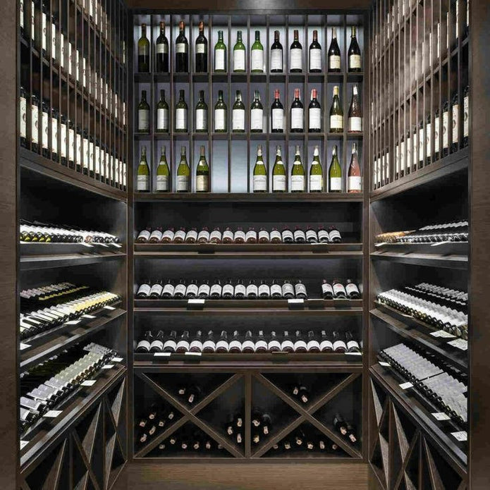 Bottle Guides SS304 Stainless Steel Wine Cellar Wine Rack For Apartment With Lockable Door