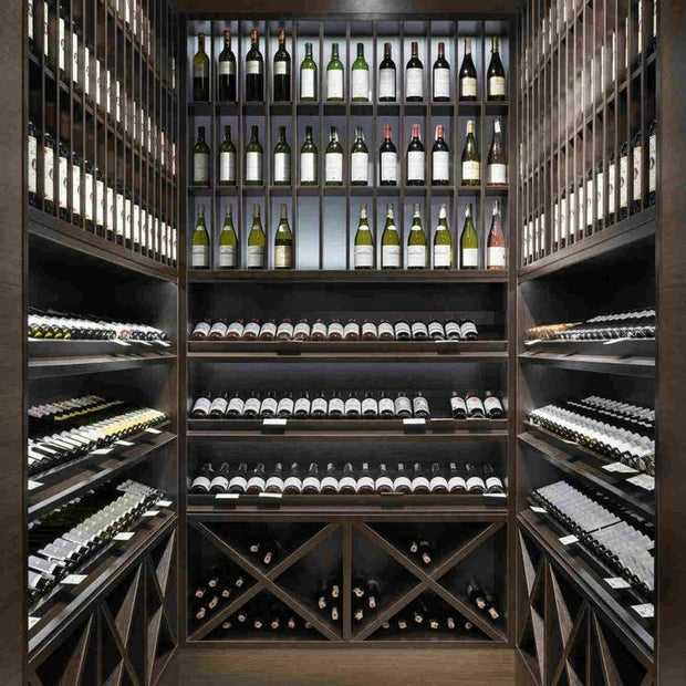 Bottle Guides SS304 Stainless Steel Wine Cellar Wine Rack For Apartment With Lockable Door