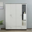 Space-saving Freestanding Stainless Steel Wardrobe For Small Apartment Bedroom