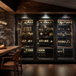 Digital Thermometer Stainless Steel Freestanding Wine Cabinet For Home Bar With Corrosion Resistance