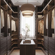 Hanging Islands Walk-in Stainless Steel Wardrobe Cabinet For Guest Dressing Room