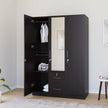 Hanging Rail And Shelves Freestanding Stainless Steel Wardrobe For Guest Room
