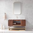 For Compact Bathroom Floor Mounted Stainless Steel Bathroom Vanity Cabinet Easy To Clean With Smart Mirror