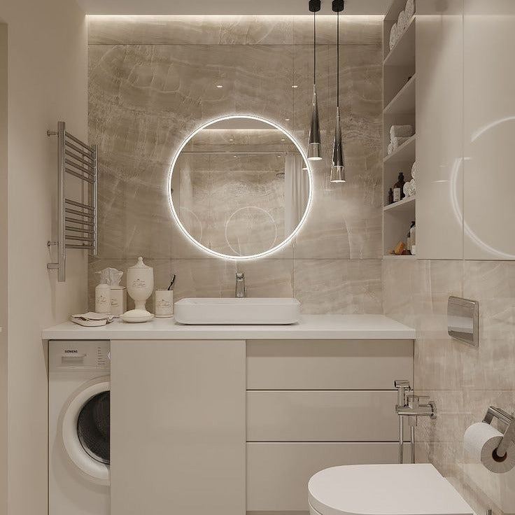 Easy To Clean Wall Hung SS304 Stainless Steel Bathroom Dressing Table Fireproof Minimalist