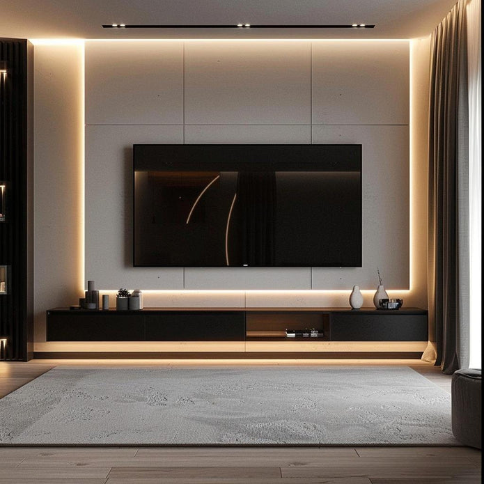304 Stainless Steel TV Cabinet Wall Mounted With Silent Drawers For Living Room