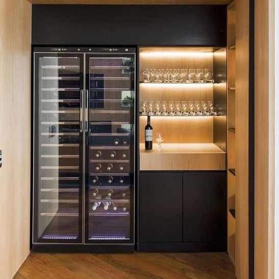 For Apartment 304 Stainless Steel Built-in Wine Cabinet With Humidity Maintenance