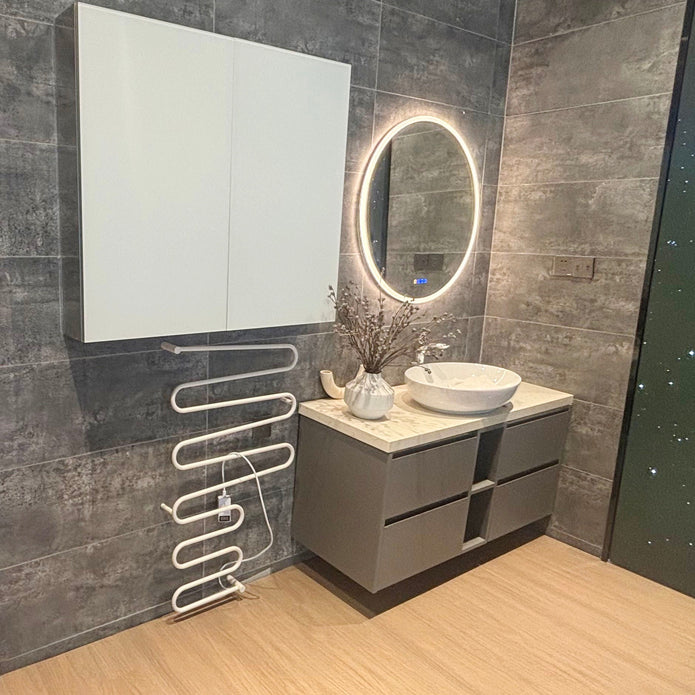 Shock Resistance Wall Hung SS304 Stainless Steel Bathroom Cabinet With Medicine Cabinet