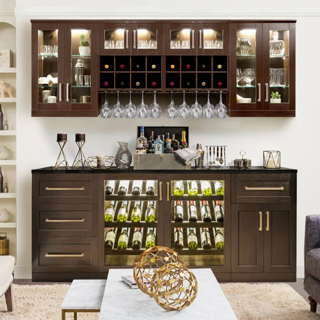 Lockable Door SS304 Stainless Steel Freestanding Wine Rack For Apartment With Bottle Guides
