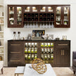 Lockable Door SS304 Stainless Steel Freestanding Wine Rack For Apartment With Bottle Guides