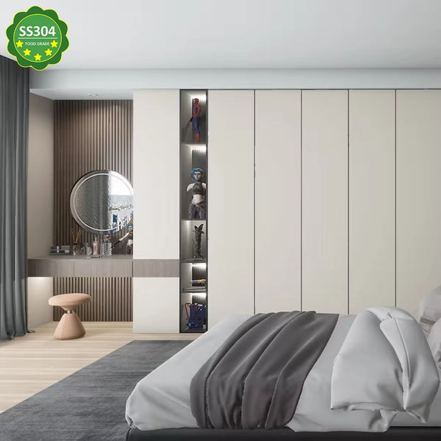 Women’s Zone Design Built-in Stainless Steel Wardrobe For Master Bedroom