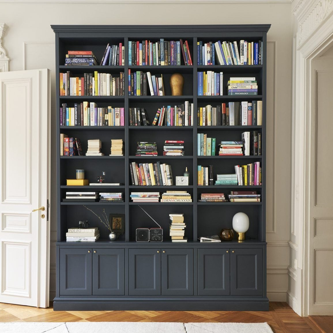 Built-in Stainless Steel Bookshelf With Document Folder Holder For Home Office
