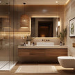 CE Certified Wall Hung 304 Stainless Steel Bathroom Vanity Zero Formaldehyde With Smart Mirror
