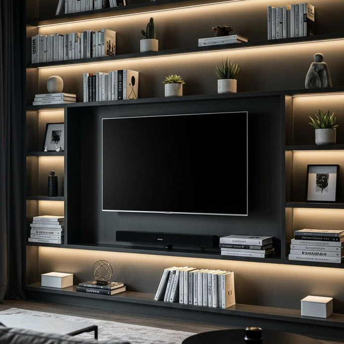 Cable Management 304 Stainless Steel TV Cabinet Floor Standing For Living Room