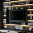 Cable Management 304 Stainless Steel TV Cabinet Floor Standing For Living Room
