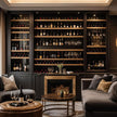 Magnetic Anti-dust Door Seal 304 Stainless Steel Built-in Wine Storage Cabinet For Home Bar