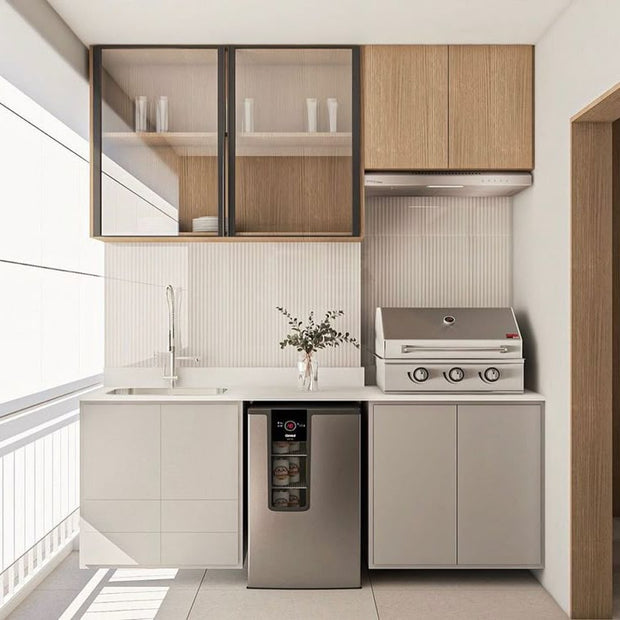 SS304 Stainless Steel Balcony Cabinet With Easy Clean Surface For Home Balcony