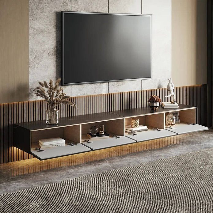 Living Room Anti-fade Coating Stainless Steel TV Cabinet Wall Mounted