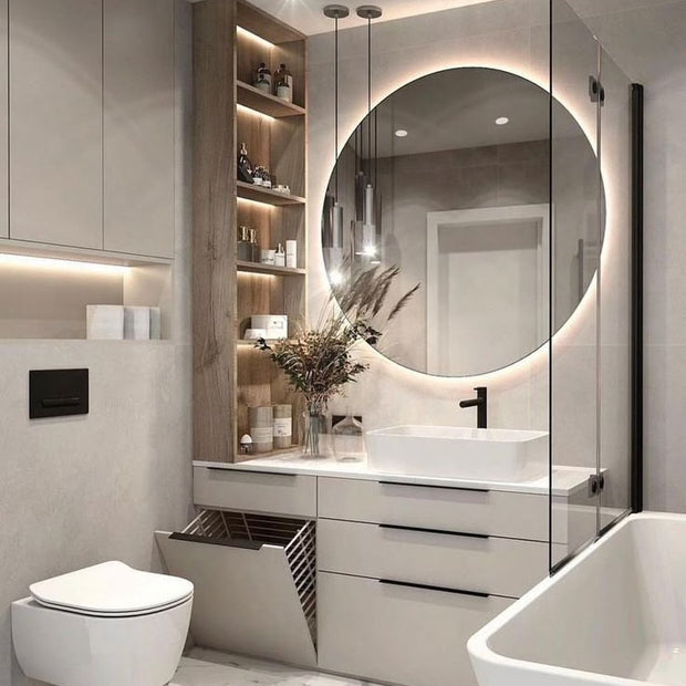 New Design Floor Mounted Stainless Steel Bathroom Vanity Cabinet Mildew Proof Cool To The Touch