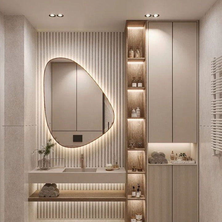 Custom Wall Hung SS304 Stainless Steel Bathroom Cabinet Antirust With Medicine Cabinet For Small Bathrooms