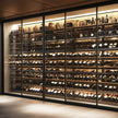 Multi-layer Shelves 304 Stainless Steel Built-in Wine Rack For Home Bar With LED Display