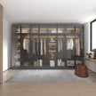 For Apartment Built-in Stainless Steel Wardrobe With Dust-proof Edge And Shelves