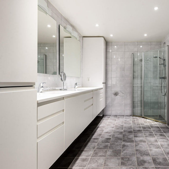 Floor Mounted 304 Stainless Steel Bathroom Vanity Set Environmental Protection For Guest Bathroom