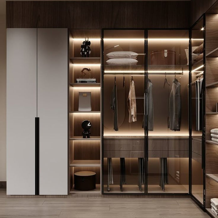 Laundry Corner Integration Walk-in Stainless Steel Wardrobe For Bedroom
