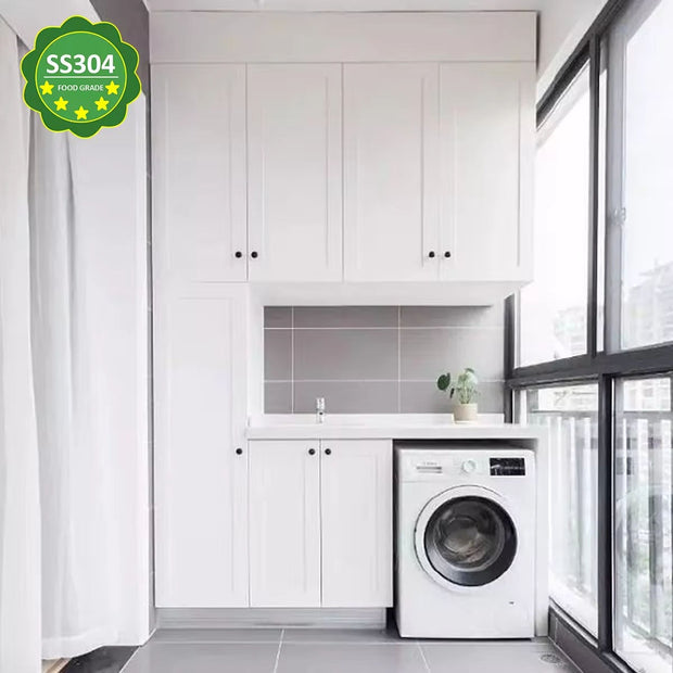 Durable 304 Stainless Steel Balcony Cabinet With Moisture Proof Seal