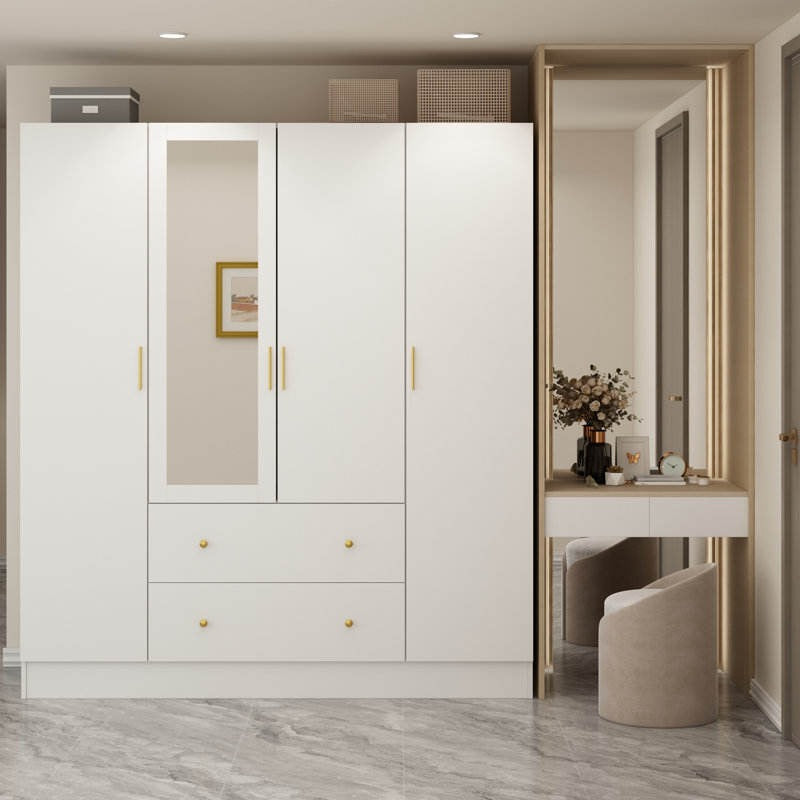 Zoned Storage Clothes Shoes Accessories Combination Stainless Steel Wardrobe For Home