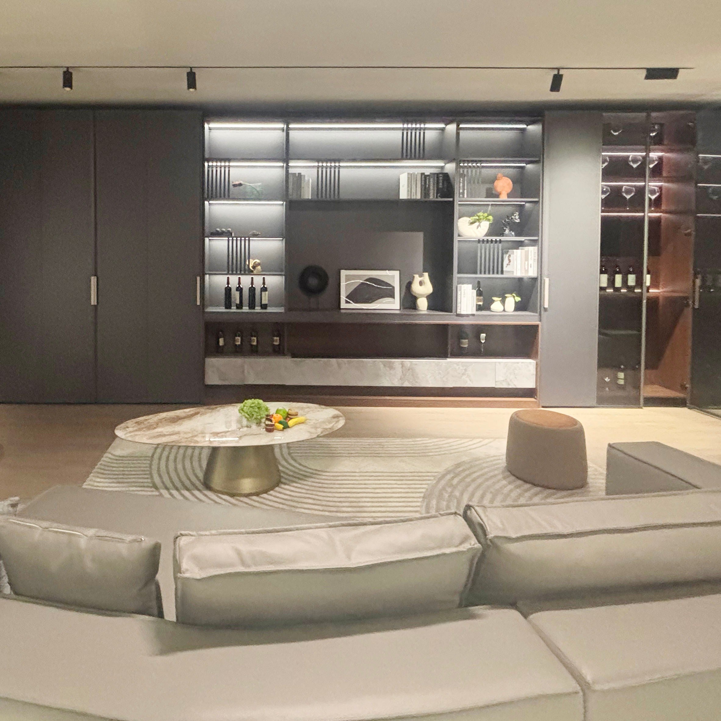 Large Drawers SS304 Stainless Steel TV Cabinet Built-In For Family Room