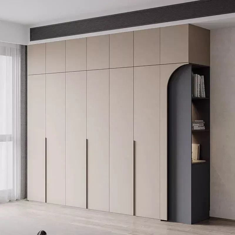 For Bedroom Built-in Stainless Steel Wardrobe With Shoe Rack And Clothes Zone