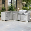 For Backyard Modular Stainless Steel Outdoor Garden Kitchen Zero Formaldehyde With Bbq Grill